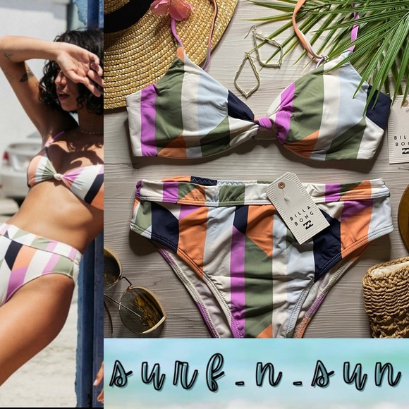 Billabong 🌸 Knotted Trilet Bikini Top | Rise Bottoms - Picture 14 of 16